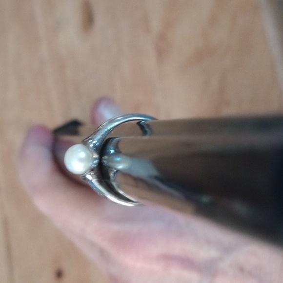 Pearl sterling silver ring - Picture 5 of 5